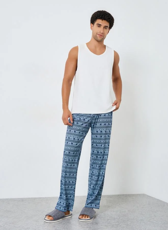 Styli Men Relaxed Fit All Over Print Pyjama